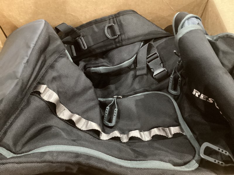 Condition photo showing Good Condition for RESVIN Ski Boot Bag, 60L Durable Travel Backpack, 1680D Nylon Waterproof Snowboard Boot Bag, Skiing and Snowboarding Travel Luggage for Helmet, Goggles, Gloves, Outerwear & Accessories, Black