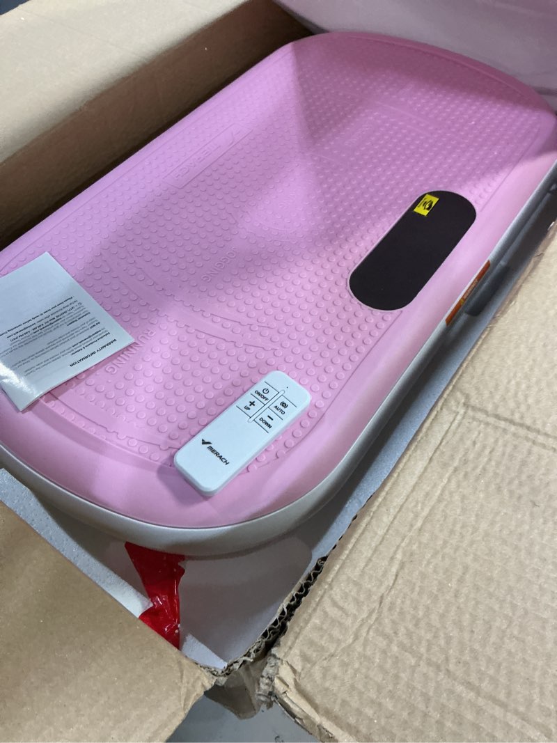 Condition photo showing Good Condition for merach vibration plate exercise machine, vibration plate 440 lbs capacity, bluetooth and silicone pedal, stimulate deep fat, vibration plate for lymphatic drainage, vibrating for weight loss pink