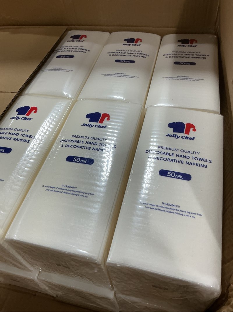 Condition photo showing New/Like New for 1000 Pack Disposable Bathroom Napkins Hand Towels for Bathroom, White Guest Napkins, Paper Towels for Kitchen, Parties White-1000pk 1000 Count(White)