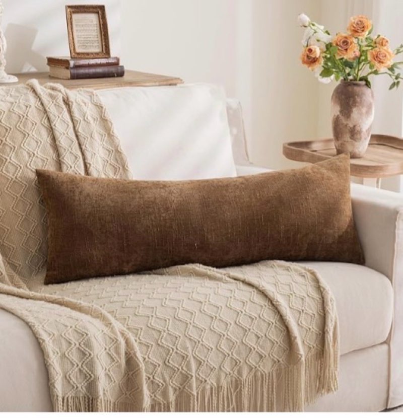 quince european linen oversized lumbar pillow cover brown 