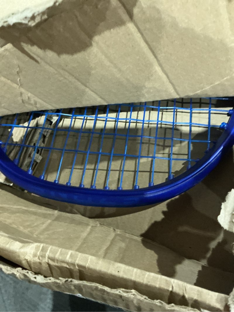 Condition photo showing As Is for yonex unisex ezone 100 blast blue racquet | powerful 16x19 strings arm-friendly graphite racket for advanced tennis players blast blue grip 3 (4 3/8 inches)