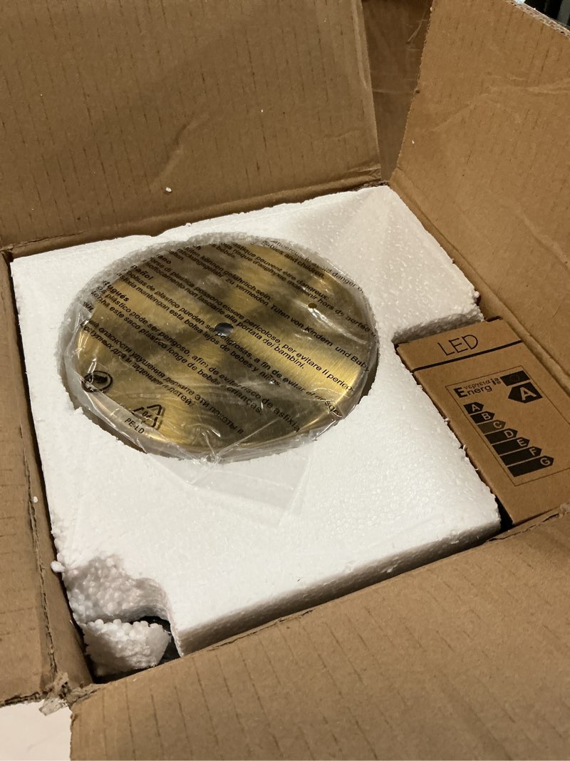 Condition photo showing Good Condition for bagood 8" globe pendant light gold mid century modern light fixture clear glass pendant lights kitchen island modern pendant lights brushed brass finished with clear glass lampshade for bedroom clear & brass 8 inch