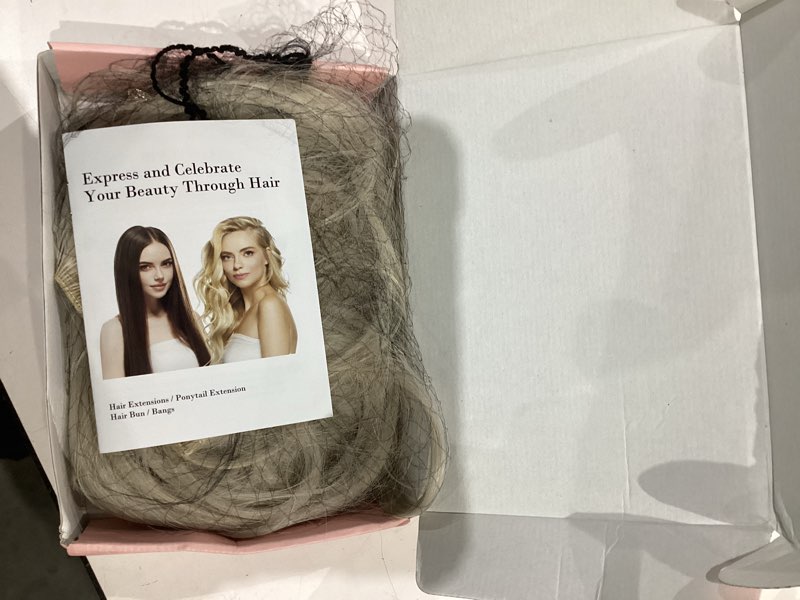 Condition photo showing As Is for ntynty clip in hair extensions, 4pcs 16 inch clip in extensions for women layered cut natural lightweight hairpieces with thinner softer invisible weft - platinum blonde