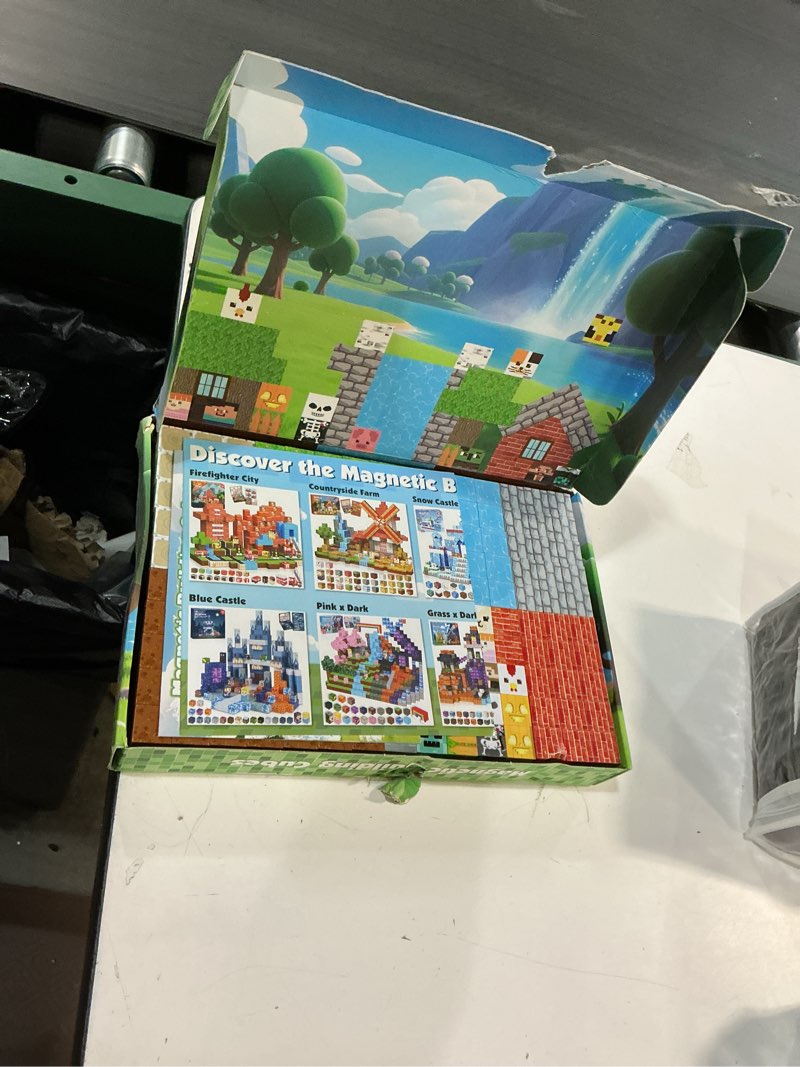 Condition photo showing New/Like New for 300 PCS Magnetic Blocks - Magnetic Building Blocks Cubes, Magnet Toys for Kids Age 3+, Toy Building Set for Kids, Magnets Stacking Construction Birthday Gifts for Boys Girls Age 4-8, 8-12 Fosrest World