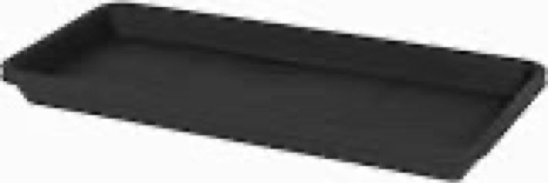 VUWEZ 2 Pack of Plastic Plant Tray Saucer Rectangular 24 inch, Plant Trays Saucers for Indoors Outdoor, Plant Water Drip Tray for Flower Pot Planter, Windowsill Plant Tray (8 X 24'', Brown) 24'' x 8'' x 1.5'' (2 pack) Dark Brown