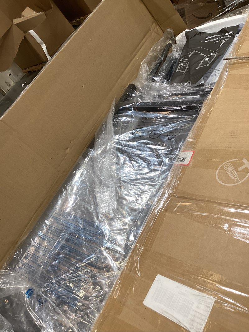 Condition photo showing Good Condition for l shaped desk, 50 inch reversible computer desk corner gaming table with cpu stand & storage bag, sturdy metal frame pc workstation for home office