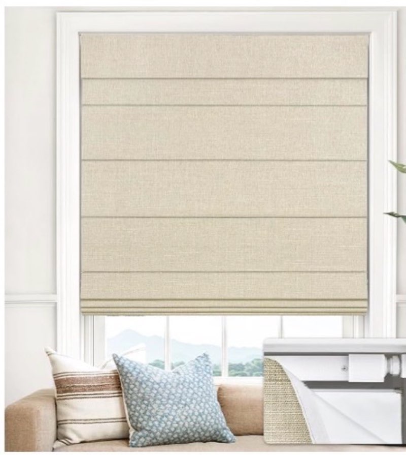 unishades 100% blackout no tools no drill cordless roman shades for windows, size 46 3/4" w × 60" h 