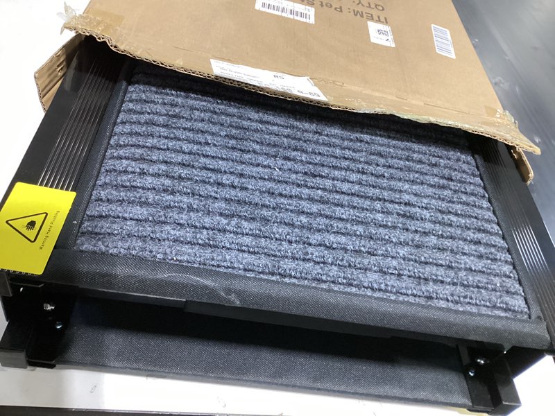 Condition photo showing Good Condition for dog ramp for car 63" long & 17" wide portable dog ramps for large dogs with non-slip rug surface dog car ramp for suv car & truck, folding dog ramp up to 250lbs upgraded 63" l x 17.2" w