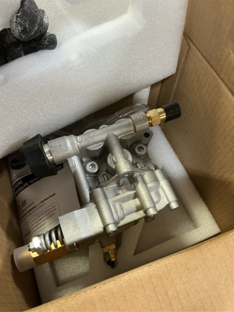Condition photo showing Good Condition for toolcy 7/8" shaft vertical pressure washer pump - rear inlet/outlet max 3100 psi @ 2.5 gpm oem & power washer pump for gas washer, more replacement for simpson, ryobi, honda etc