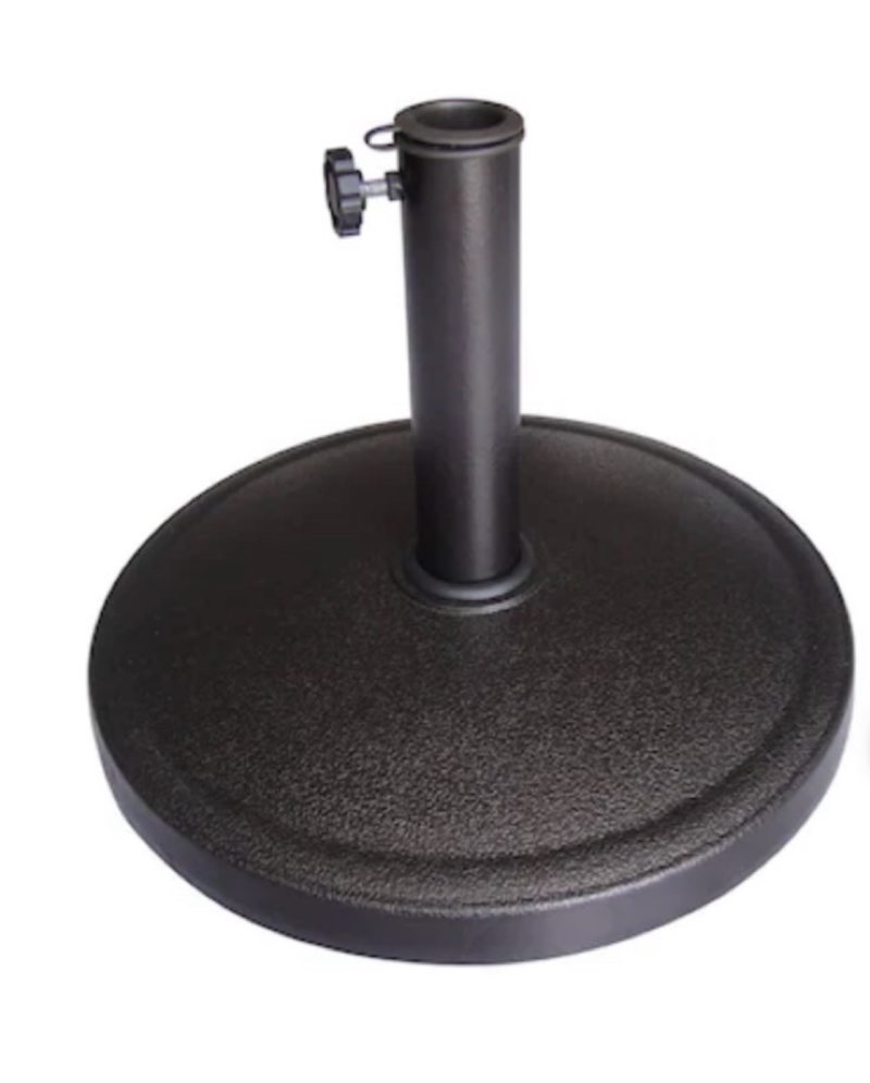 style selections 22-lb brown hdpe plastic patio umbrella base