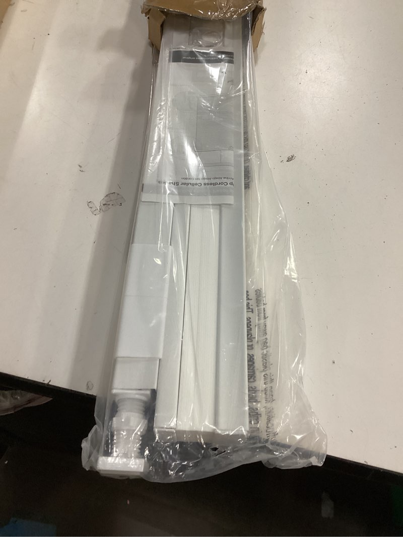 Condition photo showing Good Condition for lazblinds upgraded top down bottom up (tdbu) honeycomb blinds, no drill no tools easy install cordless cellular shades for windows 32" w x 48" h, white - light filtering light filtering - white 32"w x 48"h