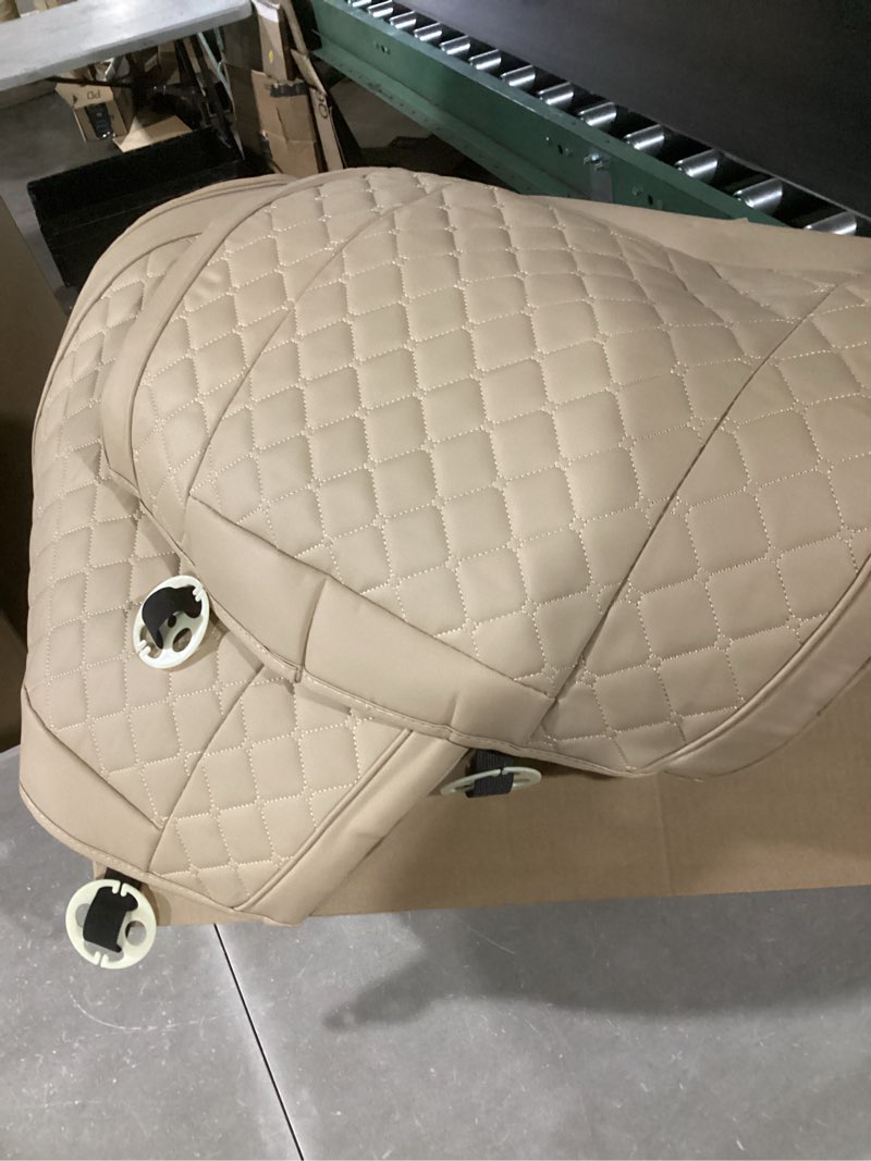 Condition photo showing Good Condition for Black Panther 1 Pair Luxury Car Seat Covers Front Bottom Seat Cushion Covers, Anti-Slip and Wrap Around The Bottom, Fit 95% of Vehicles - Beige