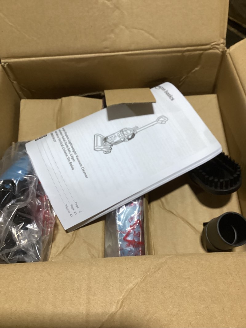 Condition photo showing Good Condition for Amazon Basics Upright Bagless Lightweight Vacuum Cleaner, Black and White