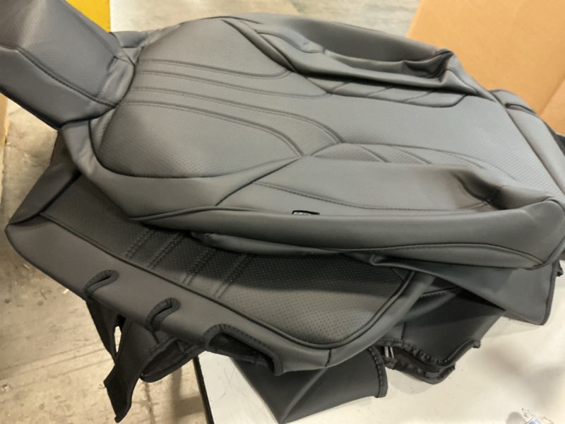 Condition photo showing As Is for FEINEPRO 1:1 Custom Fit for Tesla Model Y Seat Covers 2024 2023 2022 2021 2020, Leather Car Seat Cov