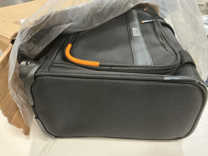 Condition photo showing New/Like New for ponhog rolling laptop bag, rolling briefcase with 4 spinner wheels, 13 inch 1680d nylon water resistant computer bag for men and women work travel, black small-13in black