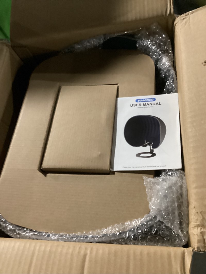 Condition photo showing New/Like New for Microphone Isolation Shield,Aokeo 2024 Professional Recording Studio Equipment,360° Music Studio Mic Shield,Suitable for of Blue Yeti, Snowball iCE, HyperX QuadCast, SoloCast,Etc Recording Microphones Newly launched
