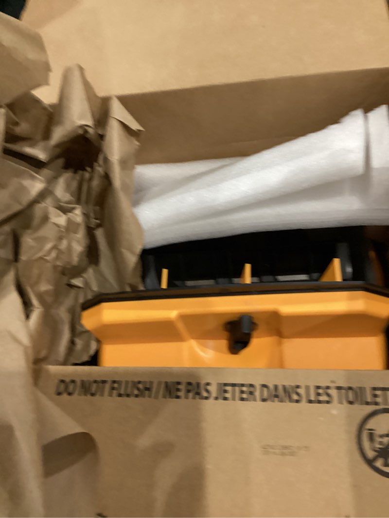 Condition photo showing As Is for electric snow shovel-cordless snow removal kit with direction plate & dual-safety switch,max 10" throw distance,compatible with dewalt 20v max battery (tool only)
