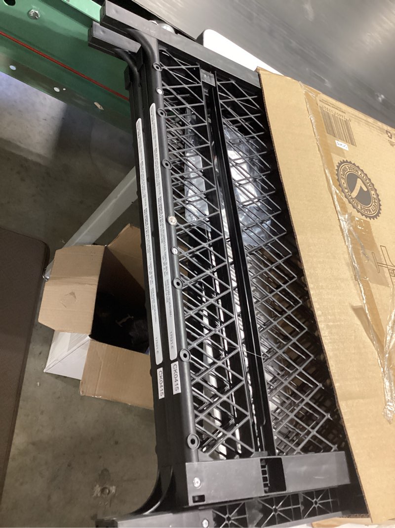 Condition photo showing As Is for ingenuity doorway 42w series baby and dog gate 2-pack, indoor outdoor, won't rust or warp, galvanized steel, fits 23-42" openings; 24” tall black 2-pack