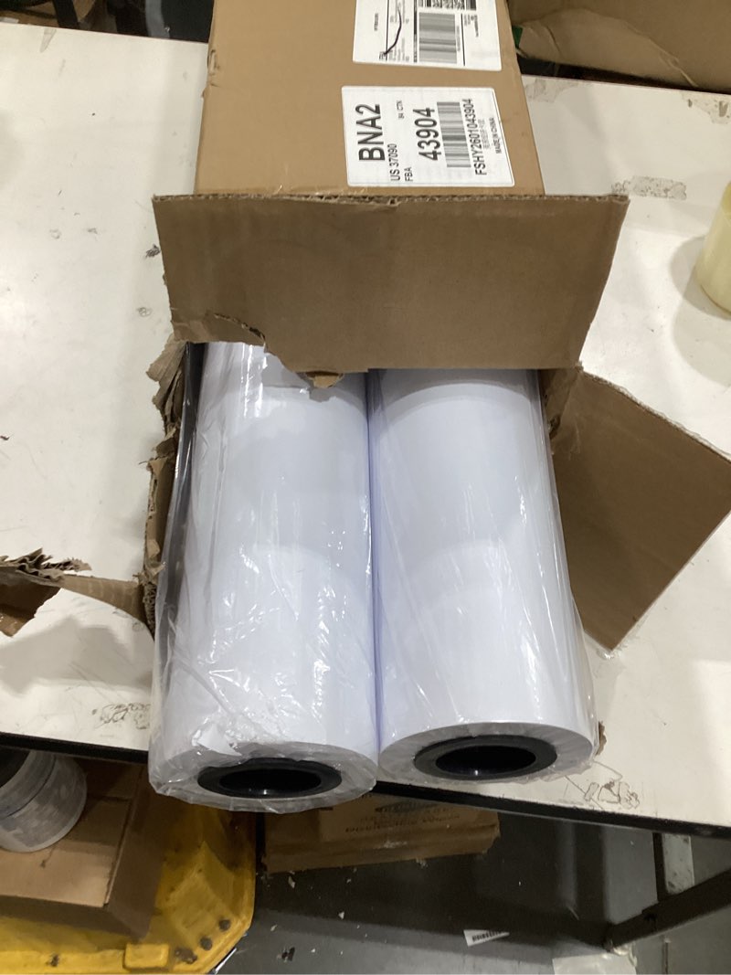 Condition photo showing Good Condition for 36" x 150' wide format plotter paper, goefun cad bond paper rolls 2" core for cad printing on wide format printers, 4 rolls 36 in x 150 ft | 2" core 20lb | 4 rolls