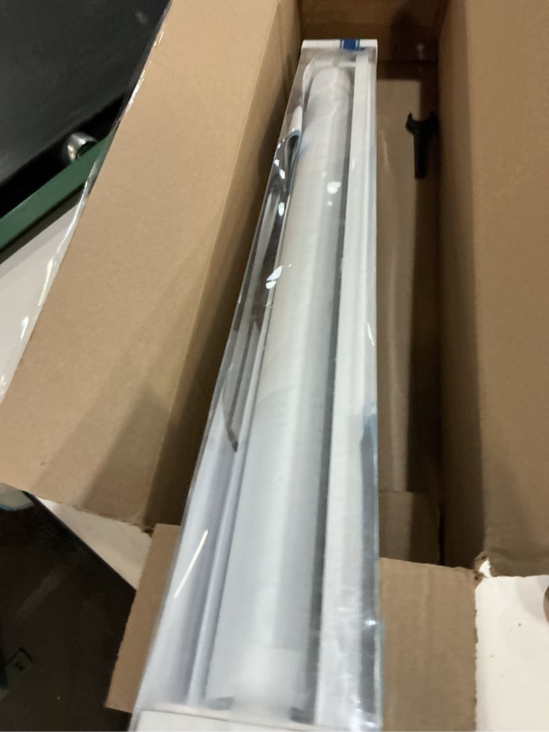 Condition photo showing New/Like New for changshade cordless blackout roller shades with valance, room darkening roll-up shade easy install, fabric windows blinds for home, bedroom and office, 27" w x 72" h, white rol27wt72d white 27"wx72"h