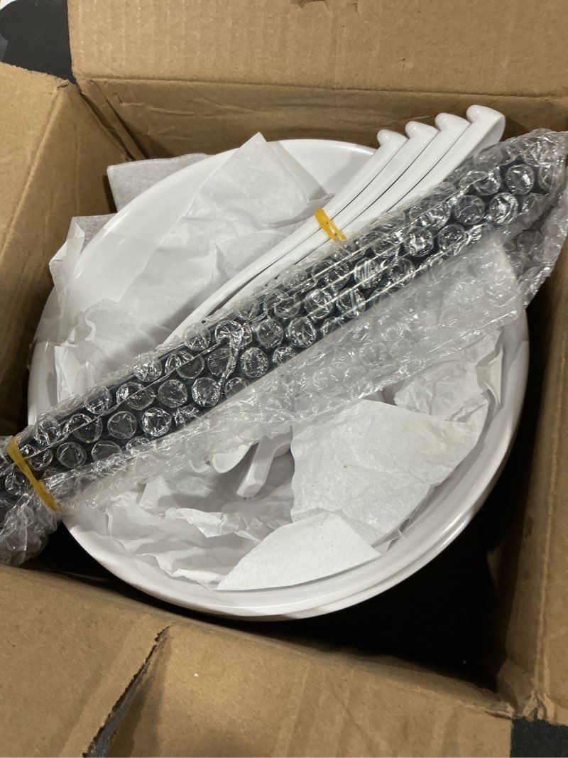 Condition photo showing Good Condition for White 32 OZ Ramen Bowl Set – 20-Piece Japanese Melamine Set with 4 Bowls, 4 Spoons, 4 Pairs of Chopsticks & 4 Holders – Deep, Unbreakable Bowls for Pho, Noodles & Asian Dishes