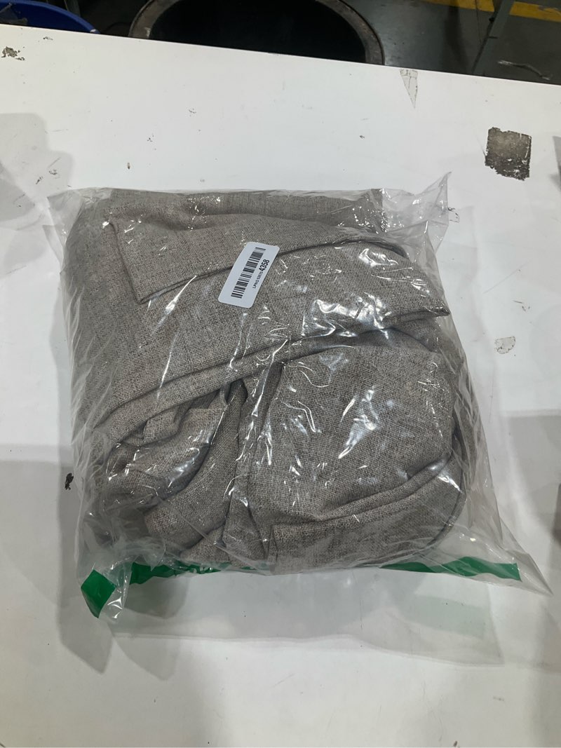 Condition photo showing New/Like New for youngstex dark oatmeal linen curtains 63 inches long for living room window, semi sheer drapes light filtering with rod pocket back tab for bedroom farmhouse rustic privacy, 2 panels, 52 x 63 inch 52"w x 63"l (pack of 2) dark oatmeal