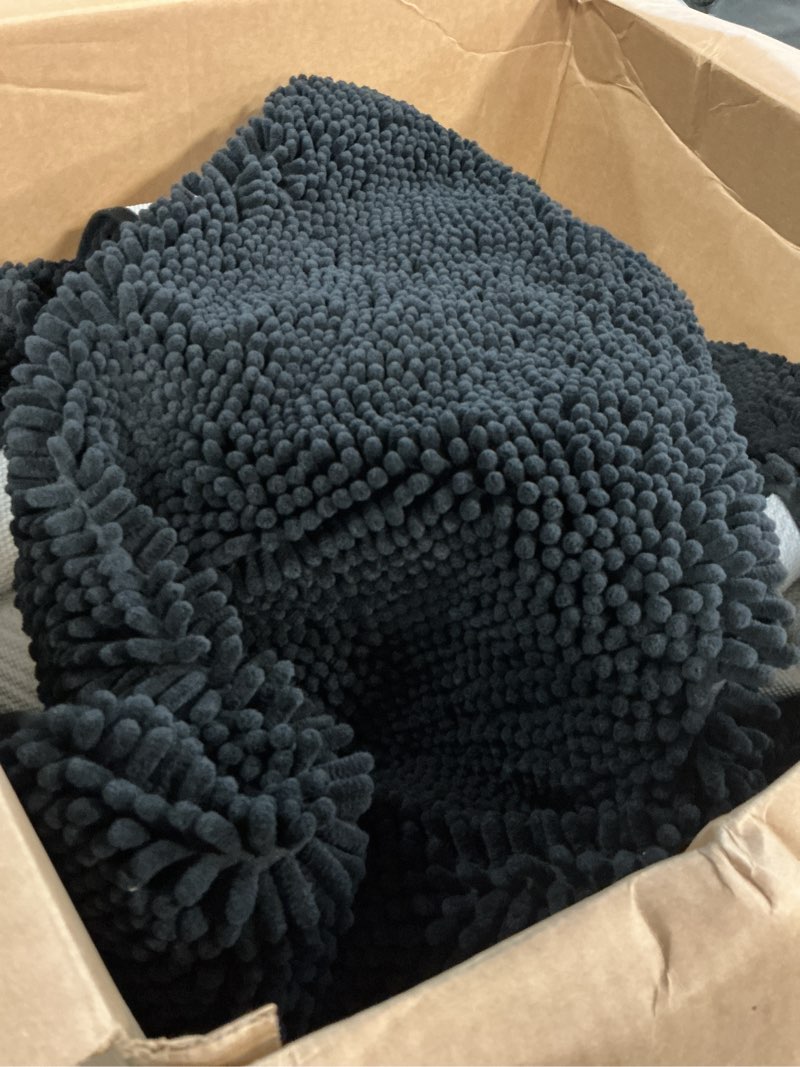 Condition photo showing Good Condition for 6’x9’, muddy mat® | super absorbent door mat indoor, microfiber quick dry chenille entryway rug, non-slip front door mat, indoor mats for entryway, machine washable pet rug, black 6ft x 9ft