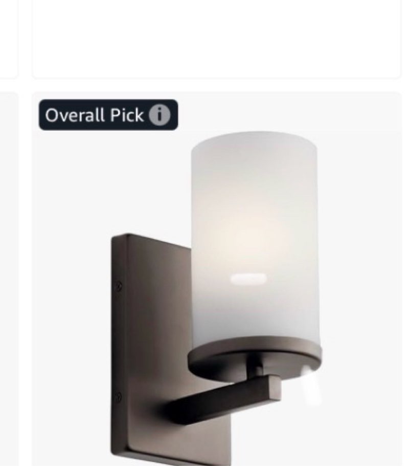 LUMINANCE F2861-80 Wall Sconce, Luminette, Opal Glass