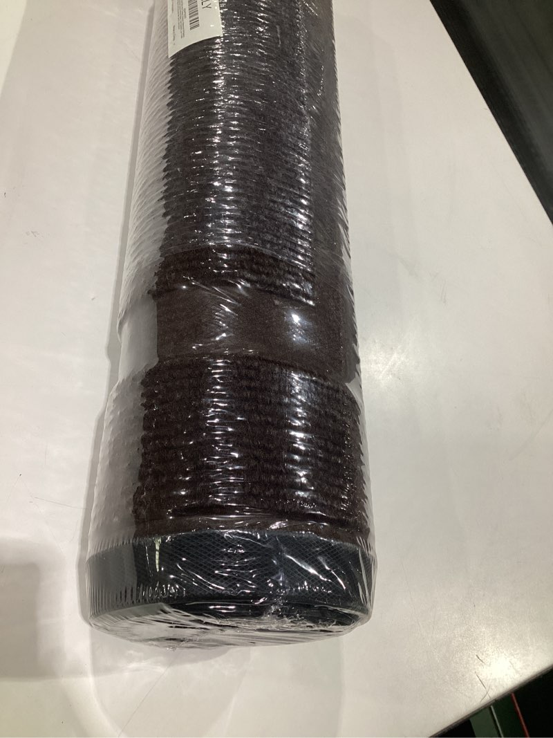 Condition photo showing New/Like New for OLANLY Front Door Mat Indoor Outdoor Entrance, Waterproof All-Season, All-Weather Doormat, Sturdy Natural Rubber, Fade Resistant, Low Profile, Easy Clean Patio Porch Entryway Mat, 59x23, Dark Brown Dark Brown Classic Border Rectangular 59" x 23"