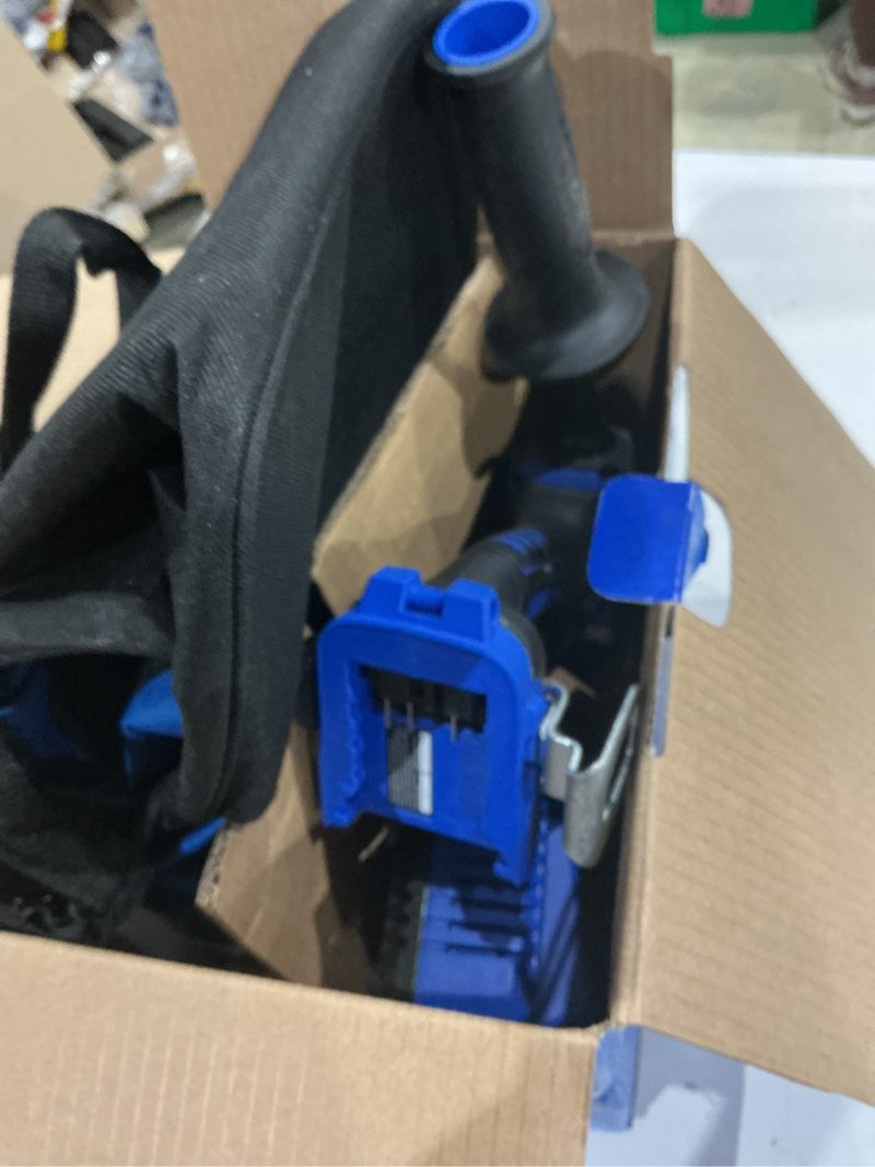 Condition photo showing As Is for kobalt 24-volt 2-tool brushless power tool combo kit with soft case (1-battery included and charger included)