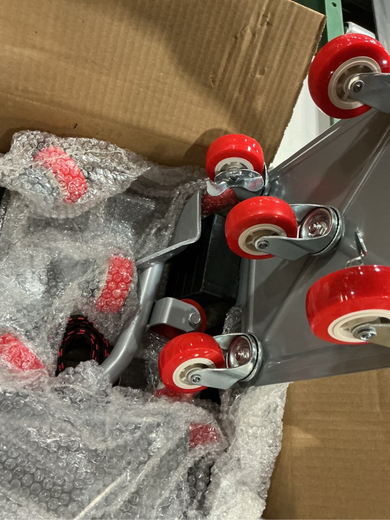 Condition photo showing New/Like New for Furniture Dolly,Furniture Movers with 5 Wheels,Carbon Steel Panel Heavy Duty Dolly,Furniture Lifter with 5 360° Rotatable Rubber Universal Wheels,Maximum Load 3747 LBS(Oversize) 8.26x7.87 IN Silver