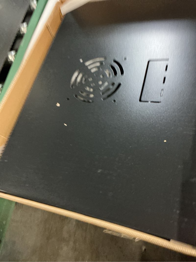 Condition photo showing New/Like New for 9u wall mount network server cabinet with glass door, locks, removable side panels, for it equipment, a/v devices