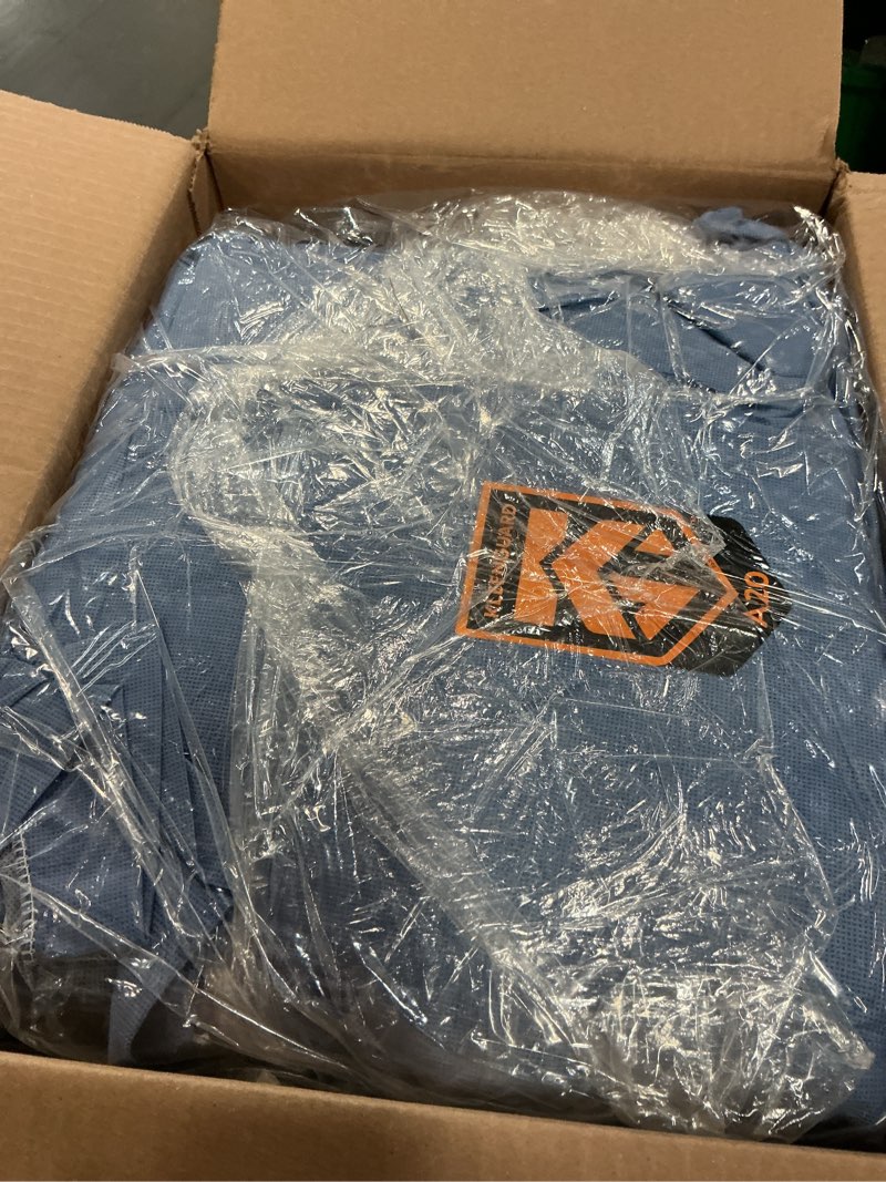 Condition photo showing New/Like New for kleenguard™ a20 breathable particle protection coveralls (58504), zipper front, elastic back, wrists & ankles, blue, reflex design, xl (qty 24) x-large