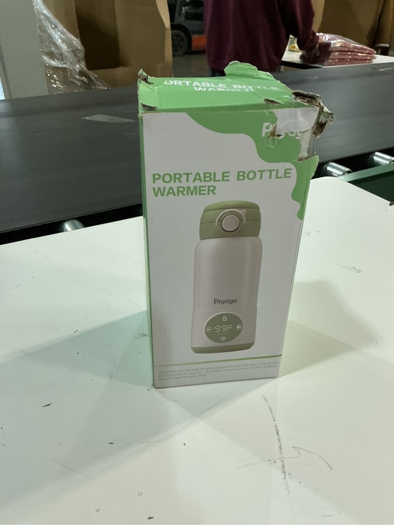 Condition photo showing New/Like New for Portable Bottle Warmer for Travel, 15oz Capacity Portable Milk Warmer for Baby, Formula, Breast Milk & Water, On The Go Bottle Warmer with Long Battery Life, Even Heating, Precise Temperature Control Green 15 Ounce
