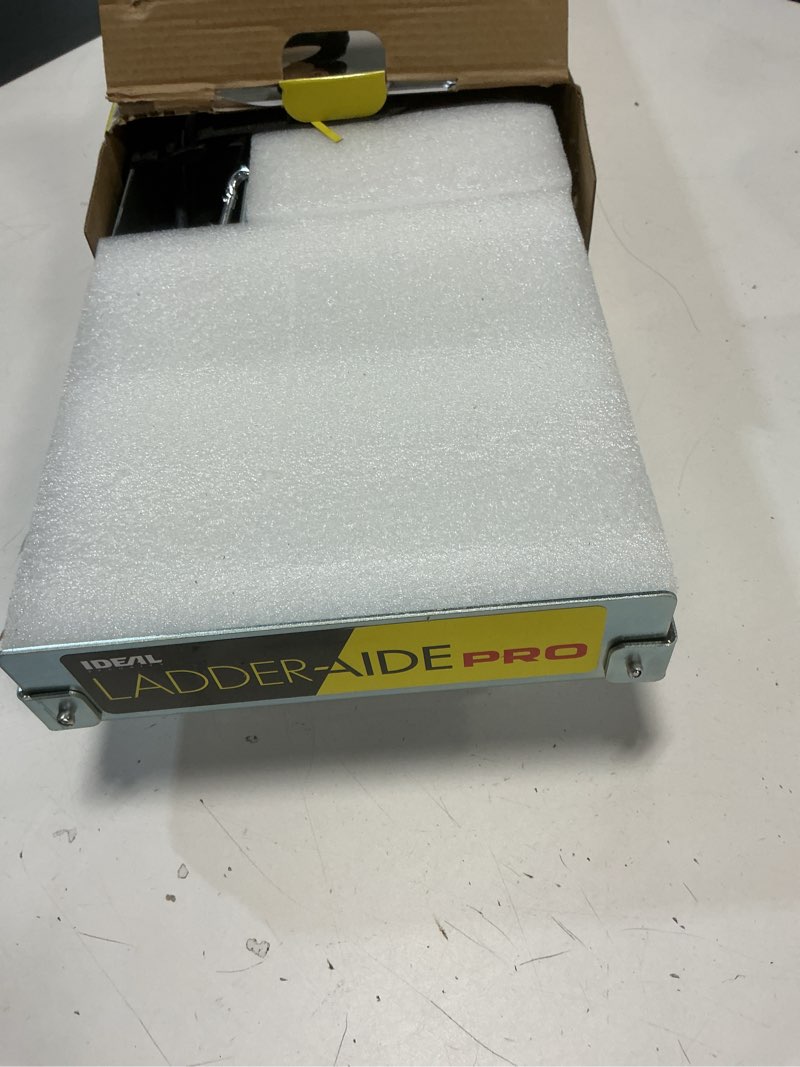 Condition photo showing New/Like New for Ideal Security Foldable Ladder-Aide PRO: Fits Steps 4.921" to 7.875" High, Ladder Extender, Accessories, Stabilizer, Leveler for Single and Extension Ladders