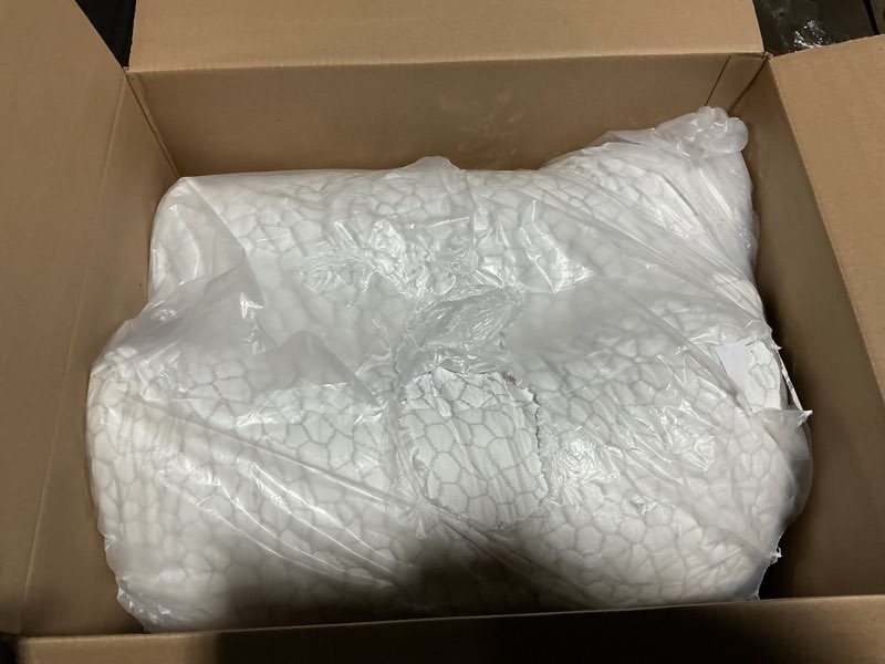 Condition photo showing Good Condition for qutool cooling pillow for sleeping 2 pack, certipur-us shredded memory foam king pillows set of 2, cool pillow for hot sleepers adjustable firm pillow for side, back, stomach sleepers soft yet support white-cooling basic king(2 pack)-20'*36'