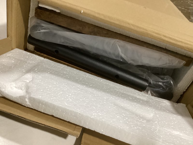 Condition photo showing Good Condition for SIDUCAL Mobile Standing Desk, Portable Stand Up Desk, Small Adjustable Converter with Wheels Home Office Workstation, Rolling Laptop Cart for Sitting, Rustic Brown Standard Rustic Brown