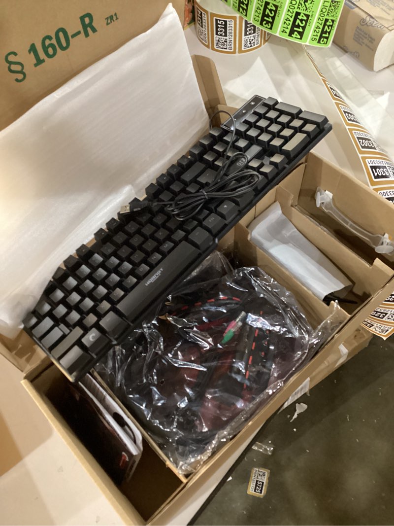 Condition photo showing New/Like New for Gaming Keyboard and Mouse and Mouse pad and Gaming Headset, Wired LED RGB Backlight Bundle for PC Gamers and Xbox and PS4 Users - 4 in 1 Edition Hornet RX-250 Black