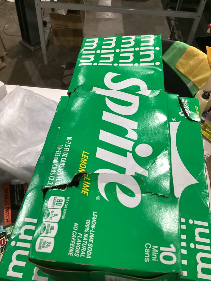 Condition photo showing New/Like New for Sprite Lemon Lime Soda Soft Drinks, 7.5 fl oz, 10 Pack Sprite 7.5 fl oz (Pack of 10)
