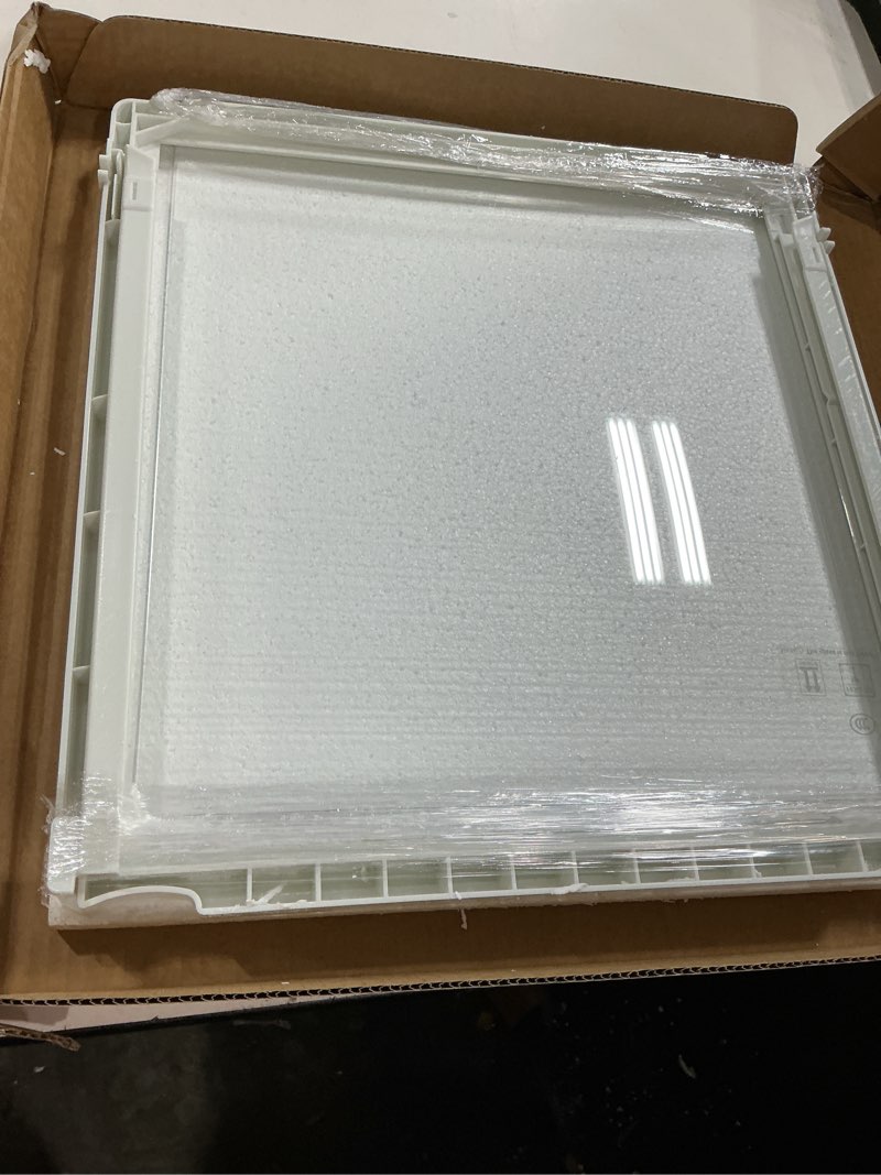 Condition photo showing New/Like New for 241969501 refrigerator shelf frame with glass compatible with frigidaire refrigerator, refrigerator drawer cover for refrigerator replacement shelf with 240443384 glass