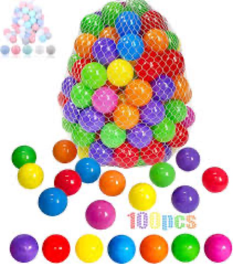 LANGXUN 50 100 200 Soft Plastic Ball Pit Balls for Kids, Gift for Baby Toddler Birthday Christmas, B