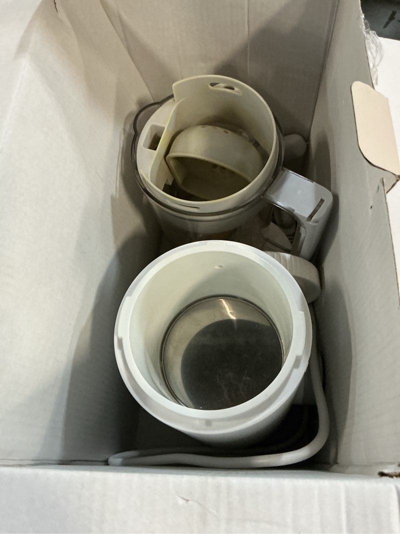 Condition photo showing As Is for baby puree maker, steam & blend 2-in-1, reversible steam basket, one button use & easy to clean white