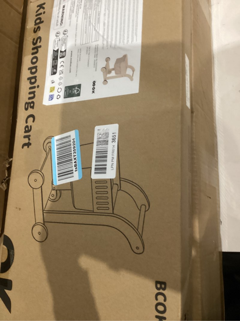 Condition photo showing New/Like New for OOOK Baby Push Walker Doll Stroller, Wooden Baby Walker for Girls and Boys, Kids Shopping Cart for Toddlers, Kids Stand Learning Walker with 4 Wheels