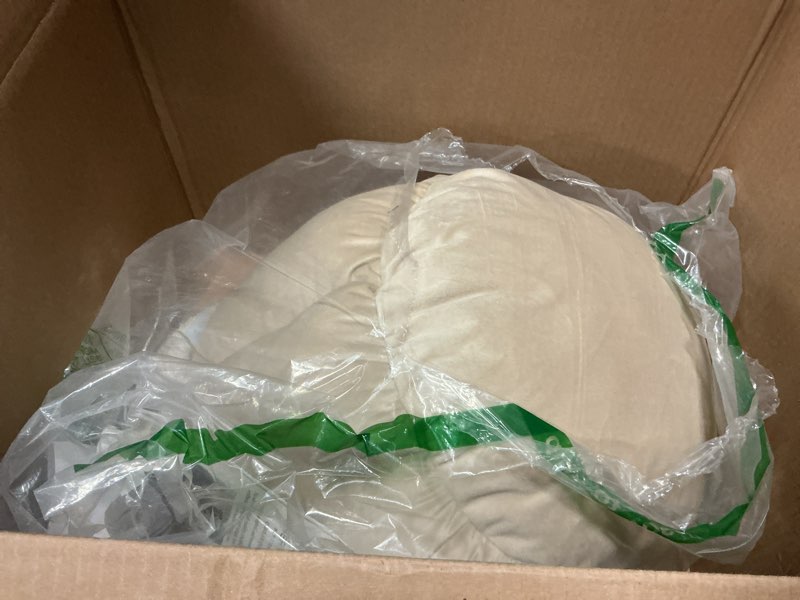Condition photo showing As Is for sherry kline small cuddler cup pet bed: cozy retreat with deep cushioning, secure & snug space for nap or lounge, easy in 'n' out access, polyester fiber, round shape (taupe) taupe small