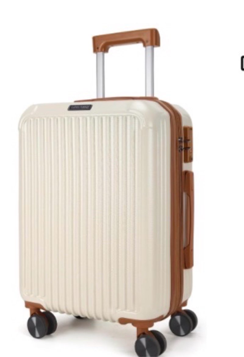 light flight carry on luggage 22x14x9 airline approved, durable hard shell carry on suitcases with wheels, expandable hardside lightweight travel luggage with tsa lock, beige and brown visit the light fligh