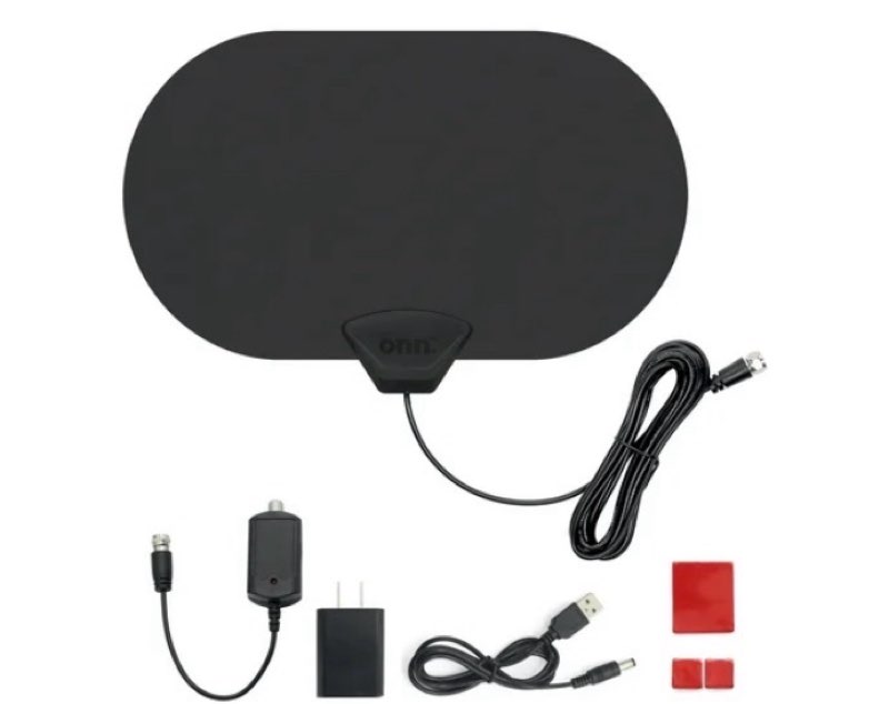 onn indoor dual-color amplified antenna, 50 mile range