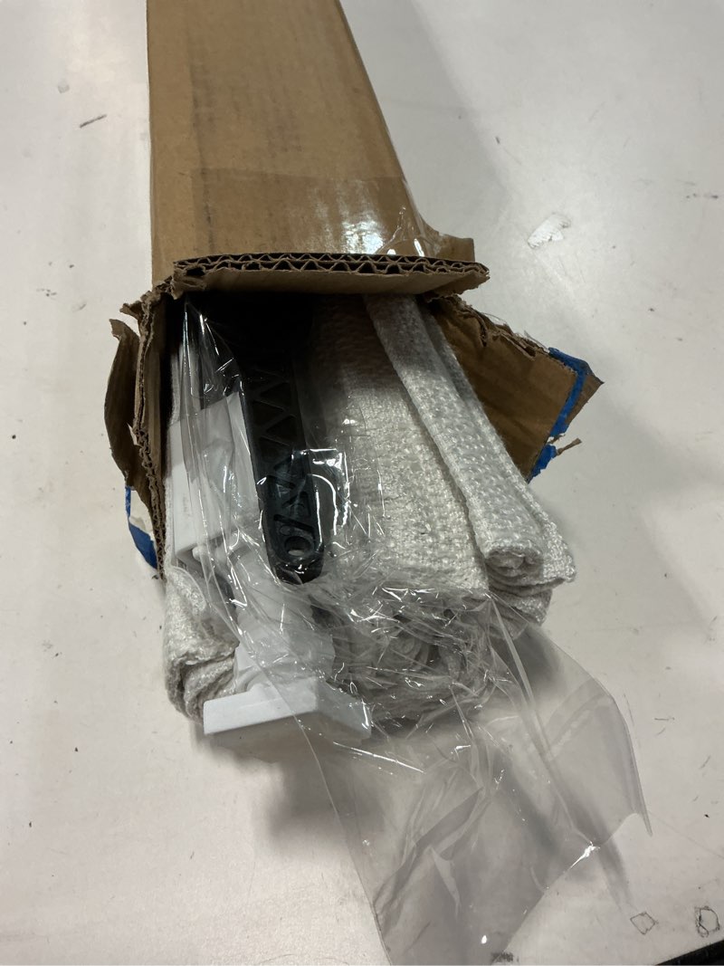 Condition photo showing As Is for no tools no drill cordless roman shades for indoor windows 100% blackout, for window size 24" w × 64" h white white 24" w × 64" h