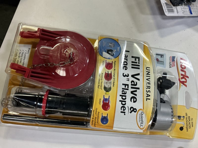 Condition photo showing Good Condition for Korky 830MP QuietFILL Platinum Toilet Fill Valve and Premium Large 3-Inch Flapper-Easy to Install-Made in USA 7-3/4 In. - 13-1/2 In.