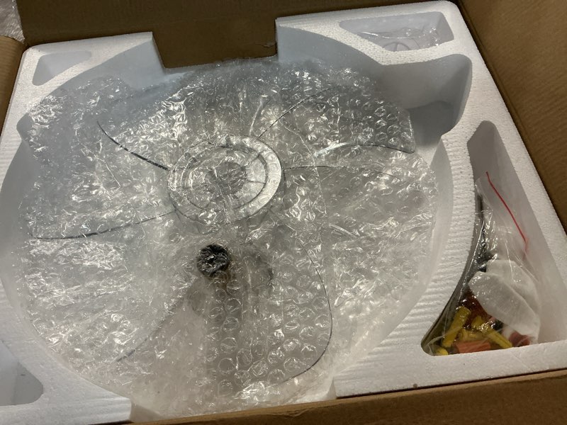 Condition photo showing Good Condition for lediary 20 inch low profile ceiling fans with lights and remote, fandelier ceiling fan flush mount, 3000k-6000k dimmable led fan light, white modern ceiling fans with lights for bedroom 20 inch white 1