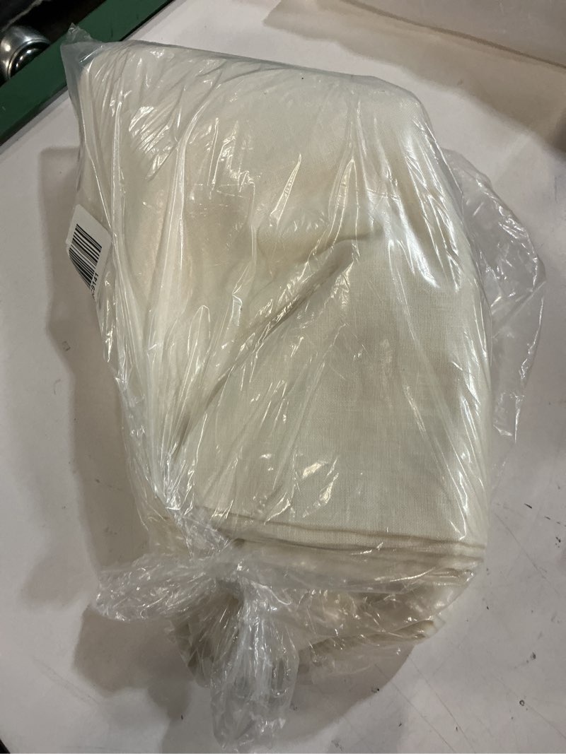 Condition photo showing Good Condition for european linen curtain - single panel, 48x96, ivory